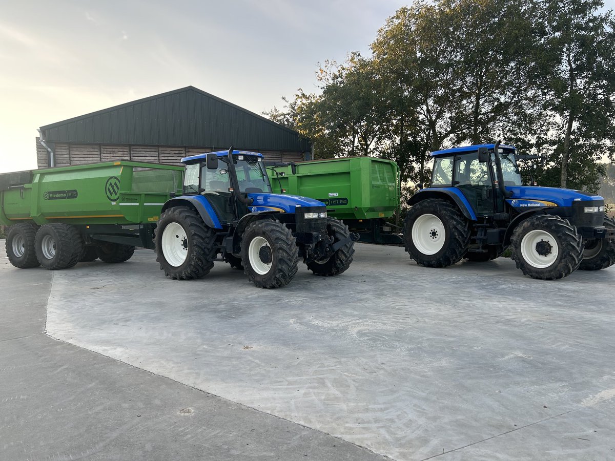 Deze twee beestjes gaan de aardappelen naar huis brengen.