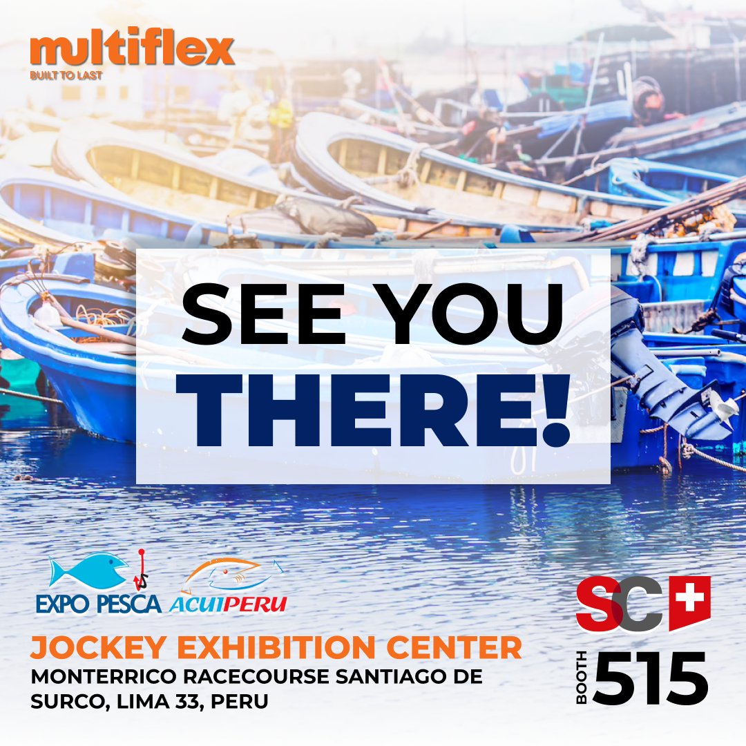 multiflexmarine's tweet image. You are cordially invited to meet us at Booth No. 515 for an unforgettable fishing experience at the Expo Pesca exhibition in Peru from September 6th to 8th. See you there!🎣
multiflexmarine.com
#Multisteer #expopesca #peru #acuiperu #expopesca2023 #swisscorp #ecuador #quito