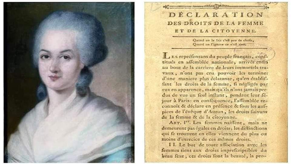 🇨🇵♀️Le 5 septembre 1791, Olympe de Gouges franchit un pas pour l'émancipation des femmes avec la Déclaration des Droits de la Femme et de la Citoyenne. Deux ans après les hommes, les femmes ont enfin droit à un texte qui réclame leur égalité juridique et légale !
#olympedegouges