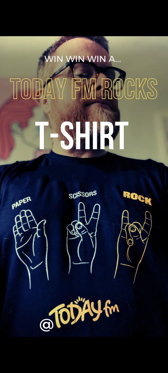 As we're going through a 'Sun's Out, Guns Out' spell how would YOU like an ice cool Today FM Rocks tee?

I've 10 to give away as I'm in great ol' humour, so if you want one simply retweet and reply with a 'TODAY FM ROCKS 🤘' and yer in the draw.

(T&amp;Cs apply) 

#TodayFmRocks