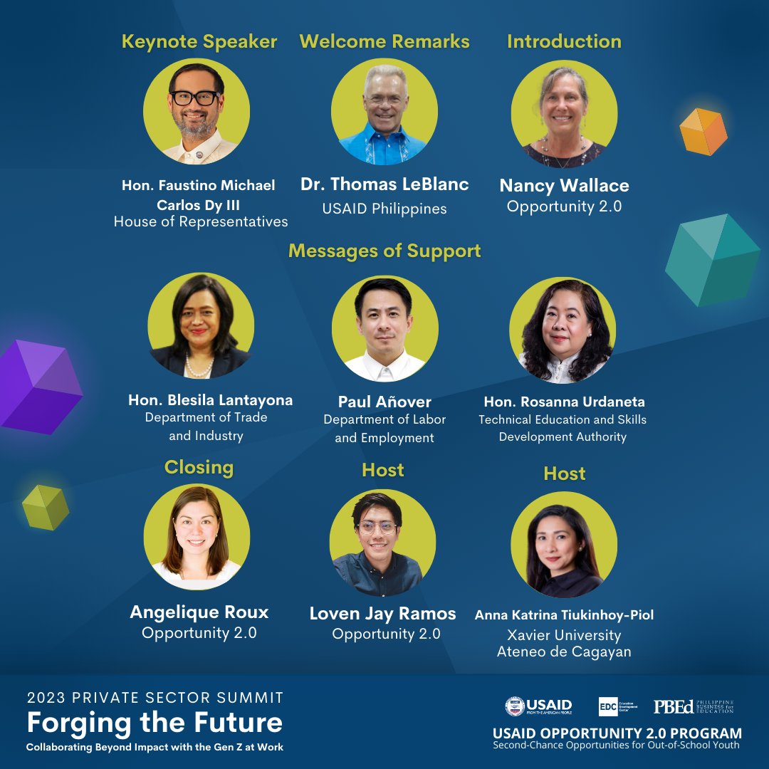 1 DAY TO GO! 

This year’s #O2PrivateSectorSummit features a powerhouse lineup of speakers and youth champions ready to take the lead in #forgingthefuture for our upskilled youth!