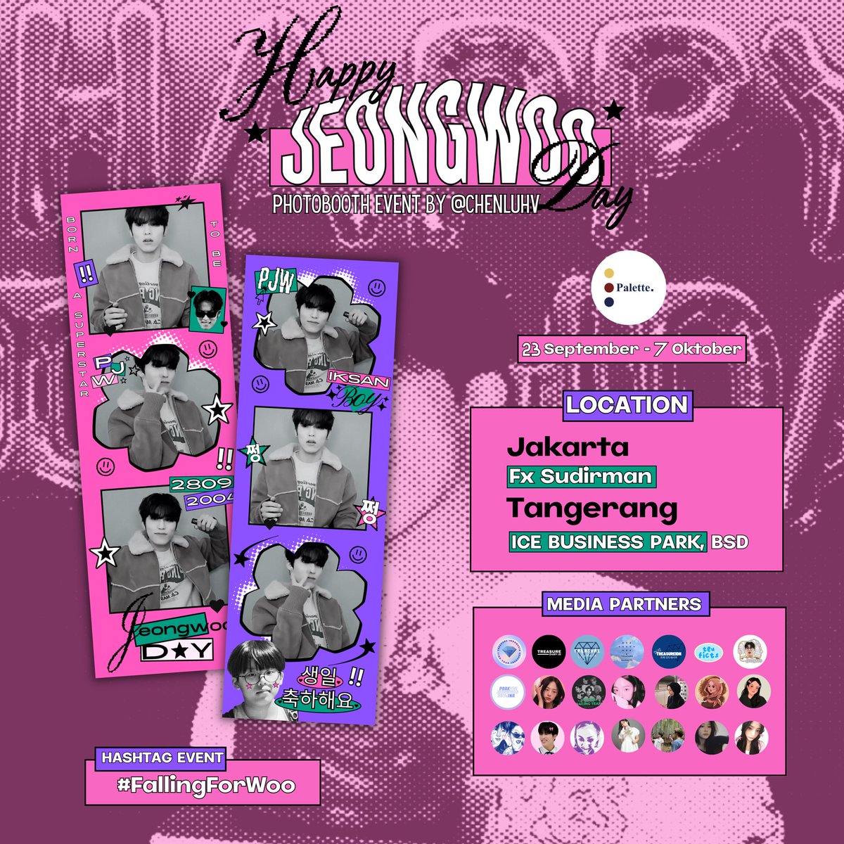 scrpleo's tweet photo. ʚ♡ HAPPY JEONGWOO DAY! ♡ɞ
Park Jeongwoo birthday photobooth event by @chenluhv

🗓️ : 23, 24 september - 7 oktober 2023
📍: all pictple, snaplab &amp; https://t.co/0VZTE8zmNS booth

kindly tag me and use the hashtag #FallingForWoo if you use this frame ♡! https://t.co/DAzkO65gr0