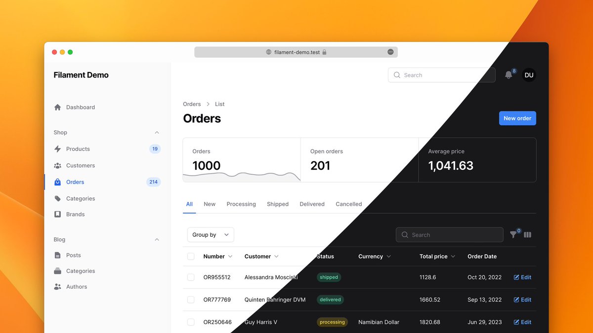 Looking for a more streamlined design for your <a href="/filamentphp/">Filament 🦒</a> projects? 👀

The official Filament Minimal Theme can be preordered! 🎉

Get it now for a chance to be among the first 10 invited for early access at the end of this month. ⏳

(Link in comments. 👇)