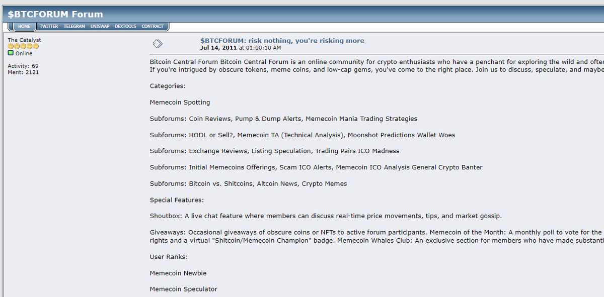 honeycallss's tweet photo. @EricCryptoman Yoyo @EricCryptoman, once you've done with gambling on the roulette bot - jump on #BTCFORUM project and give a look. This is an intro of the website (good vibes, yup?) @BitcoinForumETH working on a great narrative 👀 

CA: 0x5c0cd522518876b3194257baafd7ac7db23b95dd https://t.co/VV4GK1JN1E