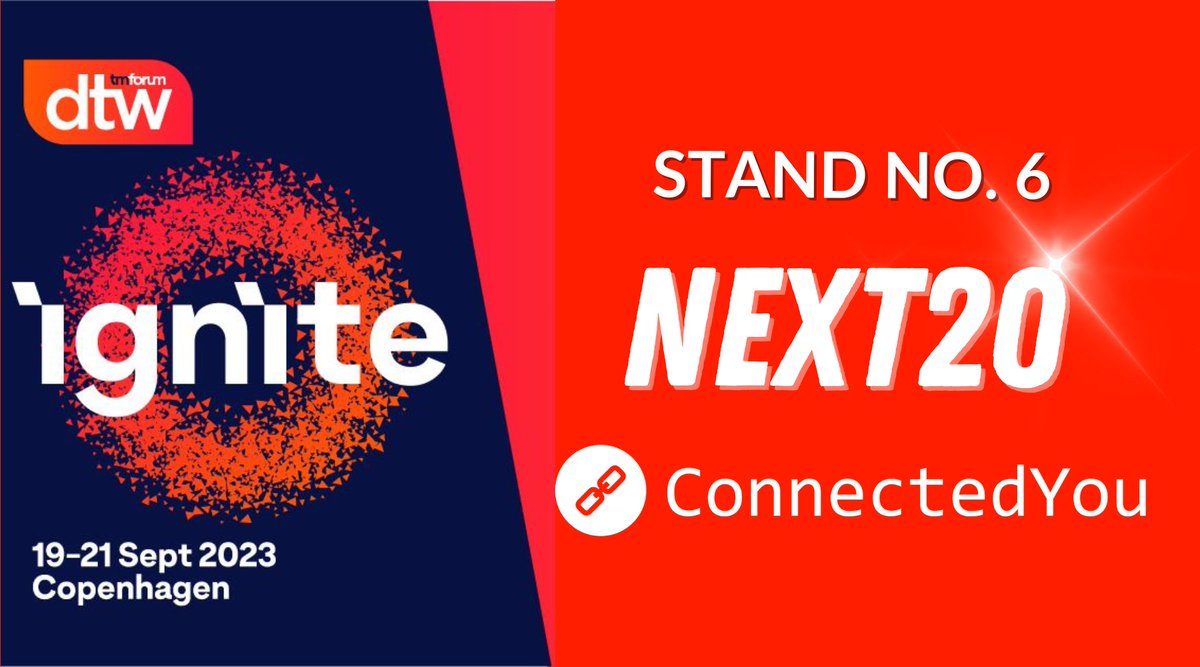 ConnectedYouSIM's tweet photo. Come visit us on our stand at DTW’s Next20 section. We bring our award-winning IoT connectivity solution to the table. Learn more about our avant-garde connectivity orchestration platform - https://t.co/qHSW9dGixB
#DTW23 #Ignite #Technology #telecom #M2M #IoT #eUICC #Copenhagen https://t.co/BQ3D0e2GbJ