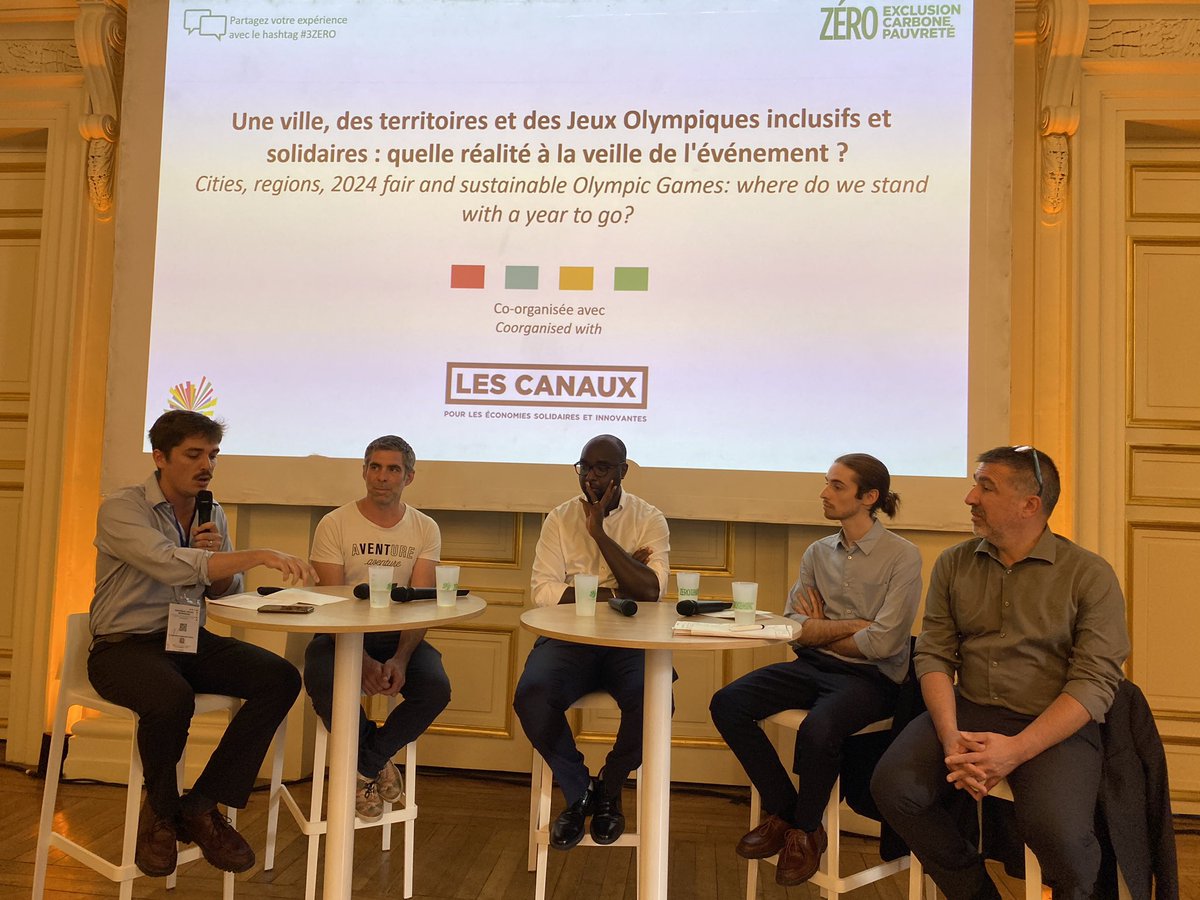 📢 Forum #3ZERO : Début de la conférence sur la réalité des Jeux inclusifs et solidaires sur nos territoires à moins d'1 an de l’événement avec les interventions de @paris2024 @gnabalymohamed @les_canaux @recycleriesport  👇