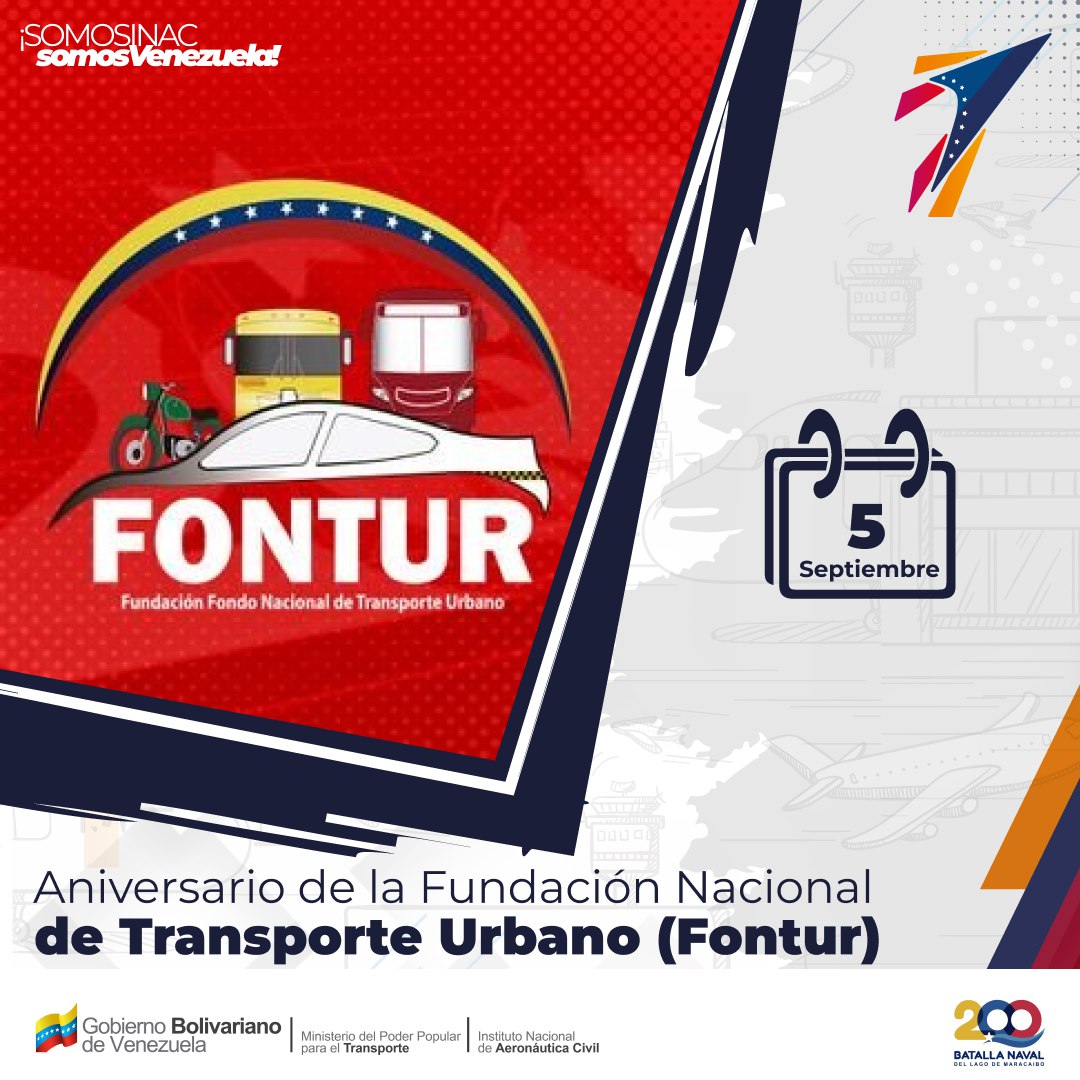 inac_ve's tweet photo. #Efemérides 📆|| Desde el #INAC celebramos el aniversario de @FonturOficialve, institución que a través del Gobierno Bolivariano garantiza la movilidad del pueblo venezolano, fortaleciendo al sector transporte y beneficiando a los transportistas del país. https://t.co/D0YDW2QQ2P