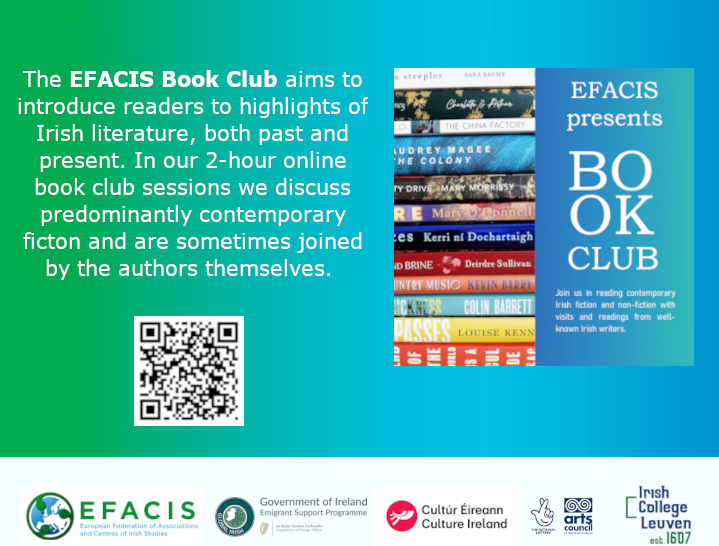 After an inspiring EFACIS Conference at Queen's University Belfast, we are ready for some new #EFACISevents! Join us online or in person on 24 October at 8pm CET to discuss short stories by LCIS writers-in-residence Sheila Armstrong and Pat Boran in the EFACIS #BookClub!