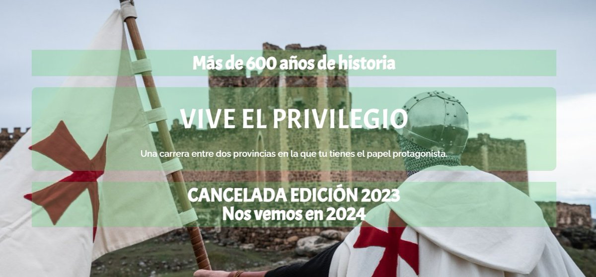 Canceladas las 100 - 50 Millas de El Privilegio (Ciudad Real), que se iban a celebrar del 17 al 19 de Noviembre de 2023. Os esperamos en 2024