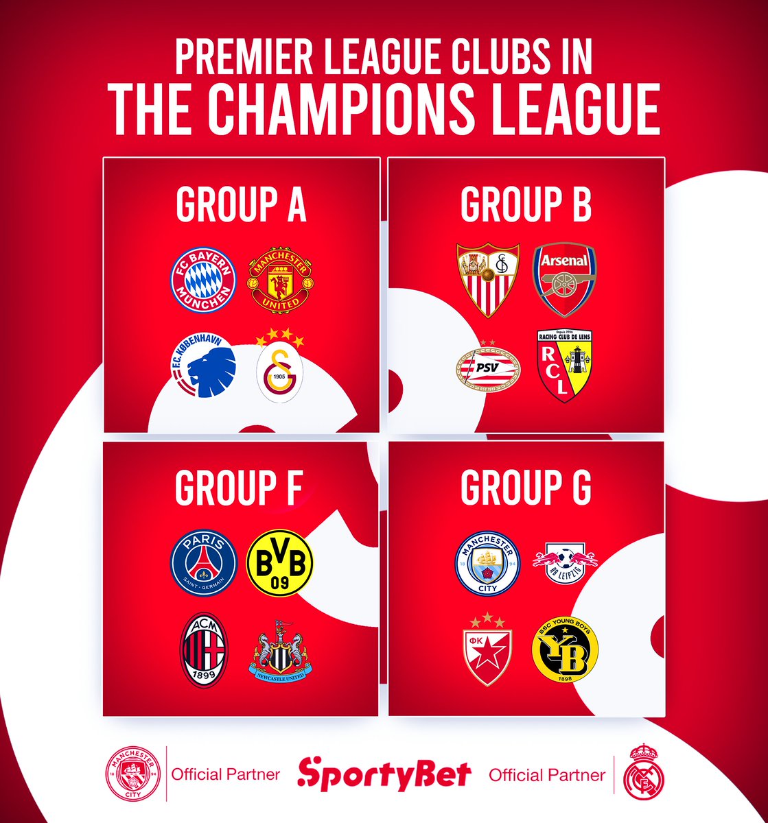 SportyBet's tweet photo. Which English team will go farthest in the Champions League this season? 🏴󠁧󠁢󠁥󠁮󠁧󠁿🤔

#tuesdayvibe #ChampionsLeague https://t.co/HtXs2TUZu3