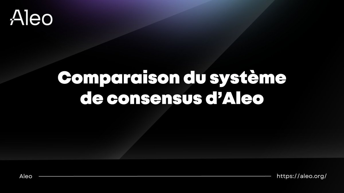 SStrugachev95's tweet image. 🪢Comparaison du système de consensus d’Aleo: Analyse des mécanismes de consensus d’Aleo par rapport à d’autres blockchains populaires⬇️

medium.com/@strugachev95/…

 #AleoConsensus #BlockchainComparison #ConsensusMechanisms #AleoTech #PoWvsPoS #BlockchainInnovation #AleoVsCardano