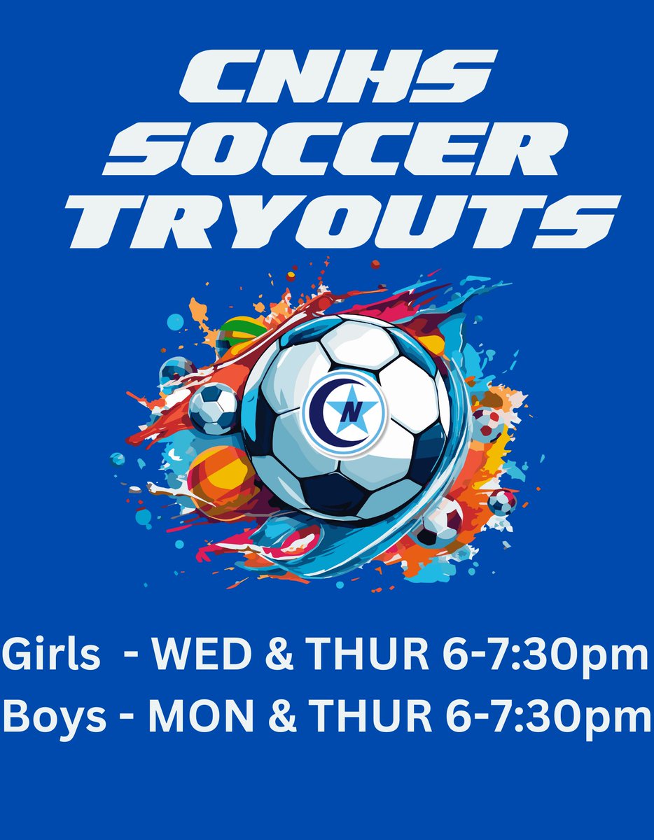 If you are interested in soccer, don't miss tryouts this week! ⚽️⚽️⚽️
