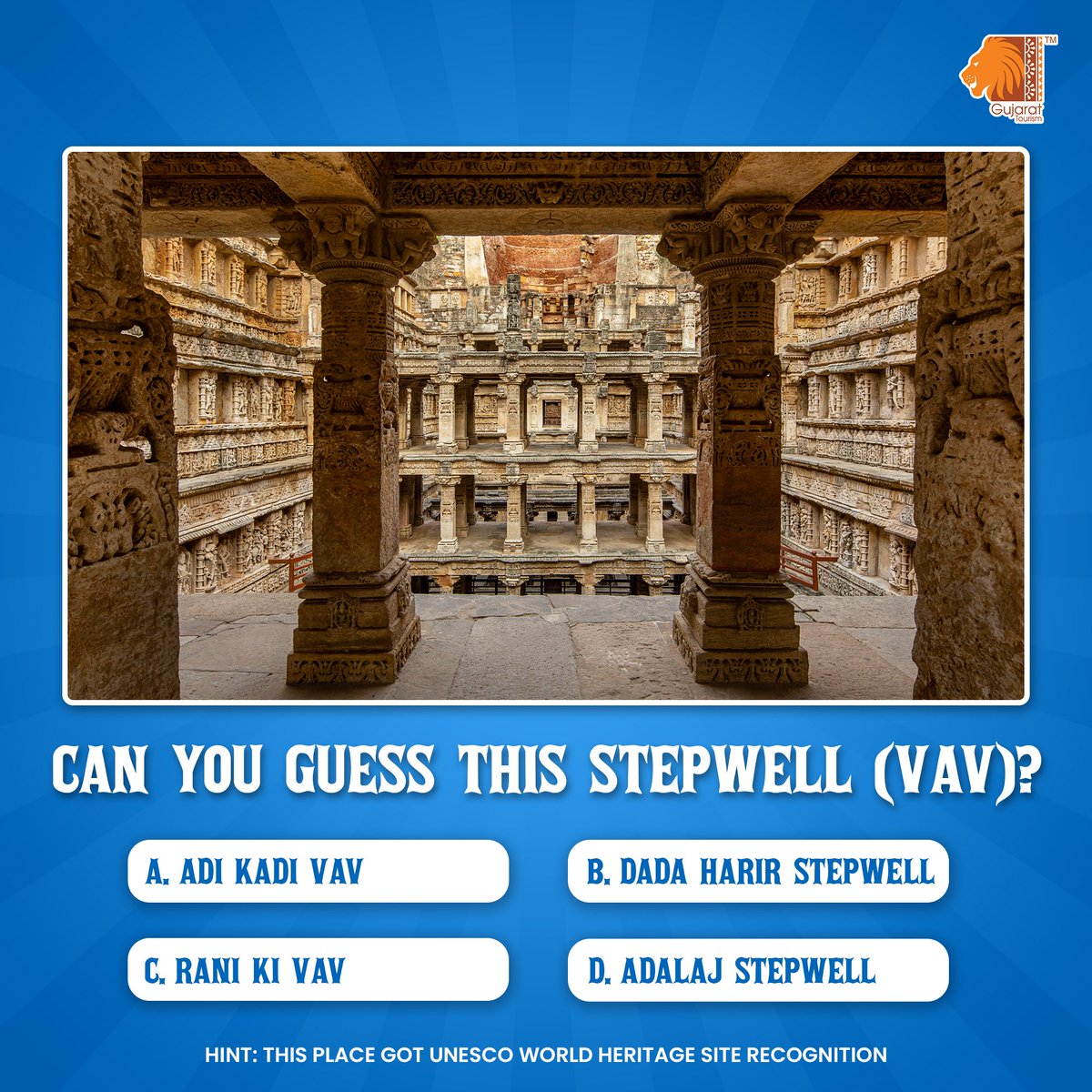 Get ready to jig your brain with another quiz. Can you guess the name of this UNESCO World Heritage Site?

Share your answers in the comment section.
 
#gujarattourism #incredibleindia #dekhoapnadesh #Gujarat #TravelTrivia #GeographyChallenge #IconicLandmarks #TestYourKnowledge