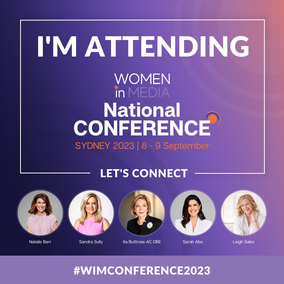 annabelleamos's tweet photo. If you’re also heading for the @WIM_Aus conference, I’d love to connect! There are also still some tickets available: https://t.co/UlIYjubXz5 https://t.co/wCra593ZxQ
