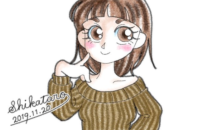 「brown sweater ribbed sweater」 illustration images(Latest)