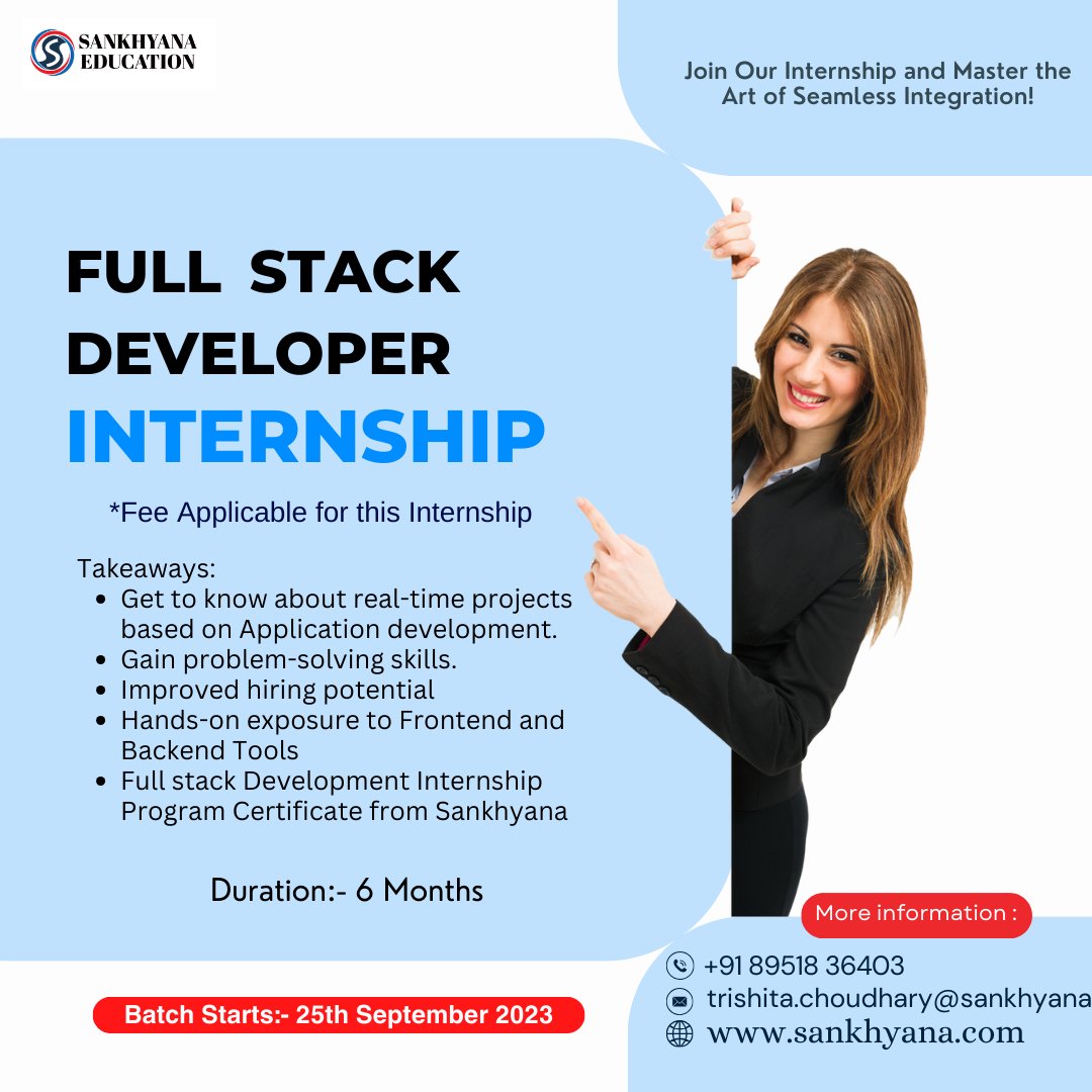 sankhayana's tweet photo. Join our Full Stack Developer Internship Program
Register Here: https://t.co/qc049m2k6E
+91 8951836403
trishita.choudhary@sankhyana.com
https://t.co/54iIQjVfa0
#fullstackdeveloper #internship #frontenddeveloper #backenddeveloper #6thmonth #25th #September https://t.co/ogGlQUOLz6