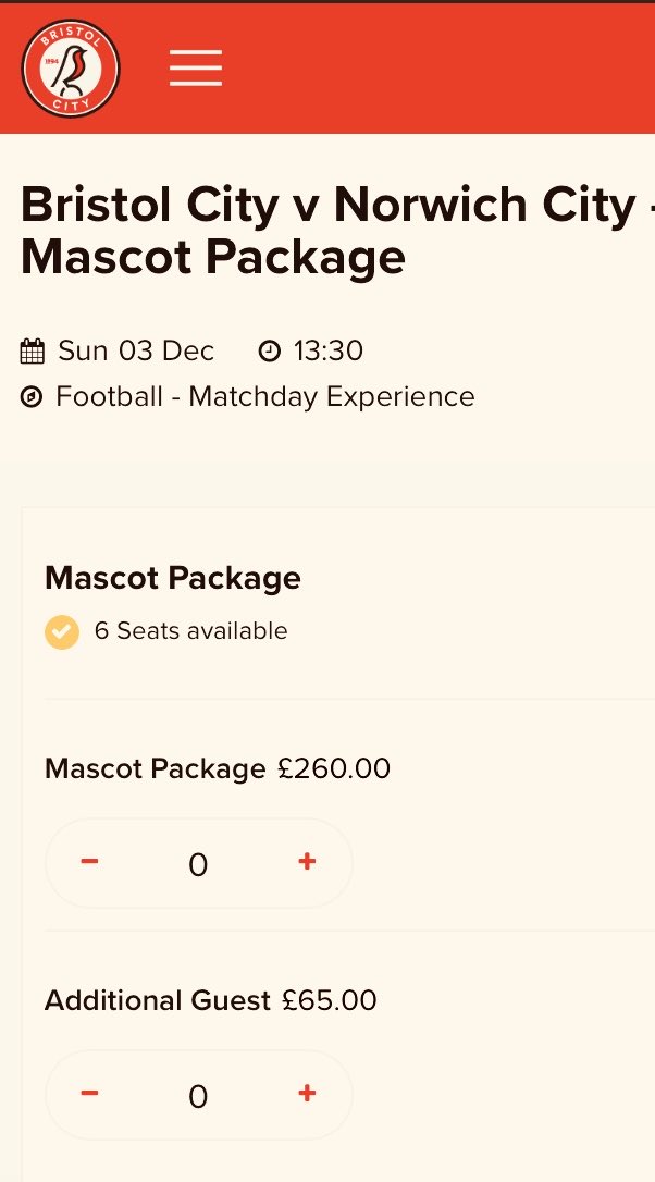 Gregman29's tweet image. Ducking hell - I’m sure this has been commented on many times before but that’s a ludicrous price for mascot - it’s supposed to be fun 

#BristolCity #Otib