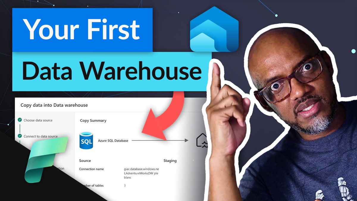 It's time to show the Data Warehouse within #MicrosoftFabric some love! Patrick walks you through how you can get started with your first Data Warehouse using Data Pipelines.

Watch on YouTube - guyinacu.be/firstdatawareh…