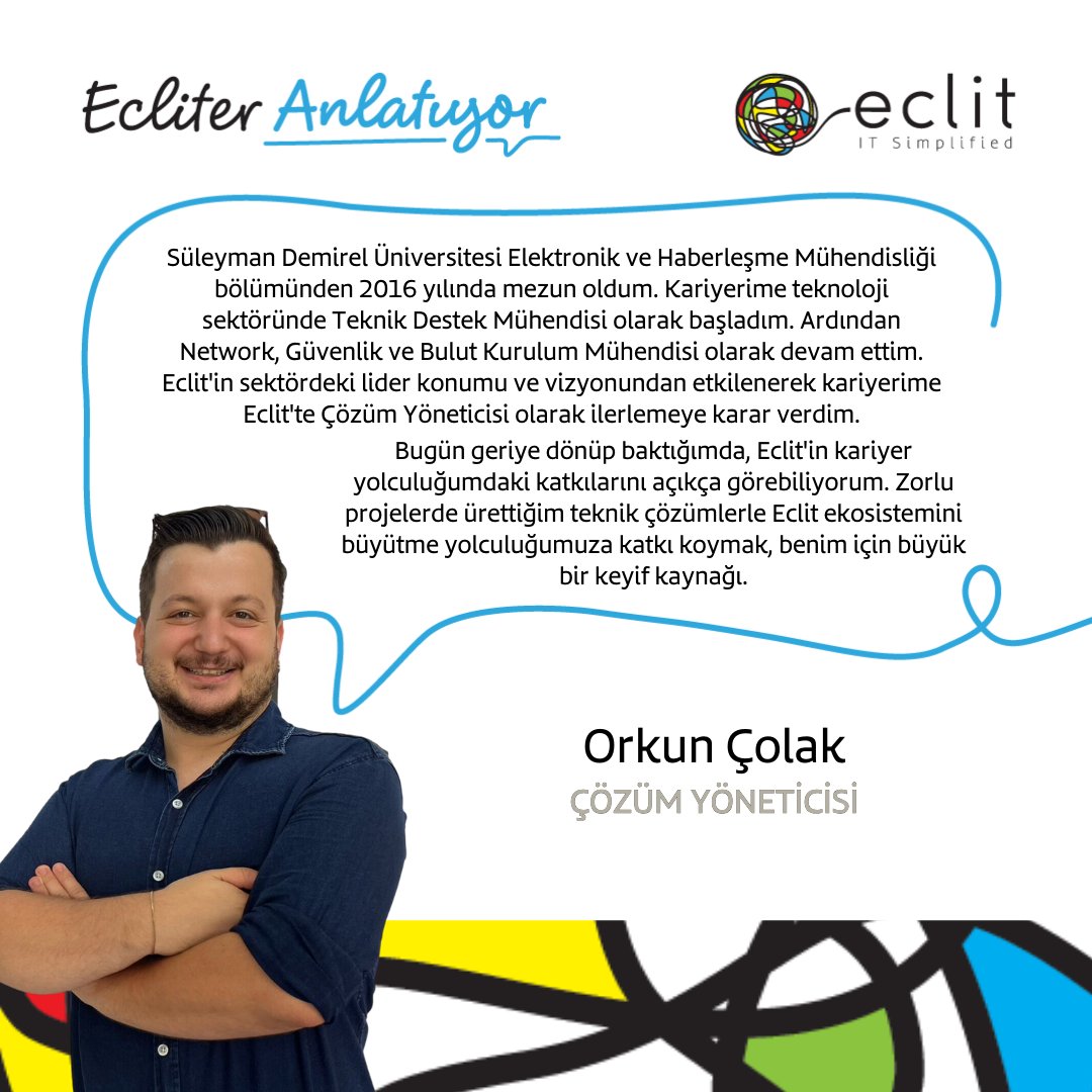 Sizleri Çözüm Yöneticimiz Orkun Çolak ile tanıştırmak isteriz. 😀

Orkun gibi yetenekli ve çalışkan kocaman bir ekiple müşterilerimize en yüksek kalitede hizmet veriyoruz ve vermeye de devam edeceğiz. 💪🏻

#Eclit #ITSimplified #insankaynakları #IT #Bilişim