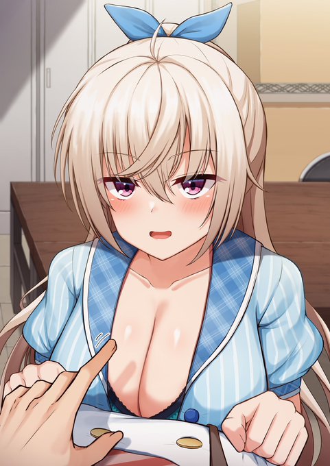 仕事がんばったのでご褒美くれる栞那の絵 