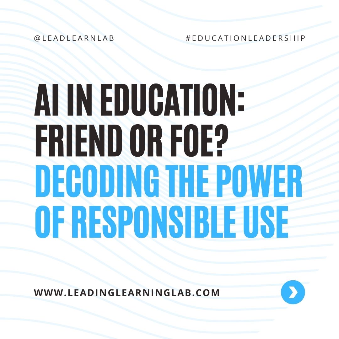 leadlearnlab's tweet photo. 💥 New Blog Post: AI in Education: Friend or Foe? 
💡 Uncover how leaders can use AI responsibly for effective learning outcomes. 
🔗 https://t.co/kxOq2uDVwD 

#leadership #k12education #education #schoolprincipals #leadinglearninglab #aiineducation #artificialintelligence https://t.co/rR2lilablf