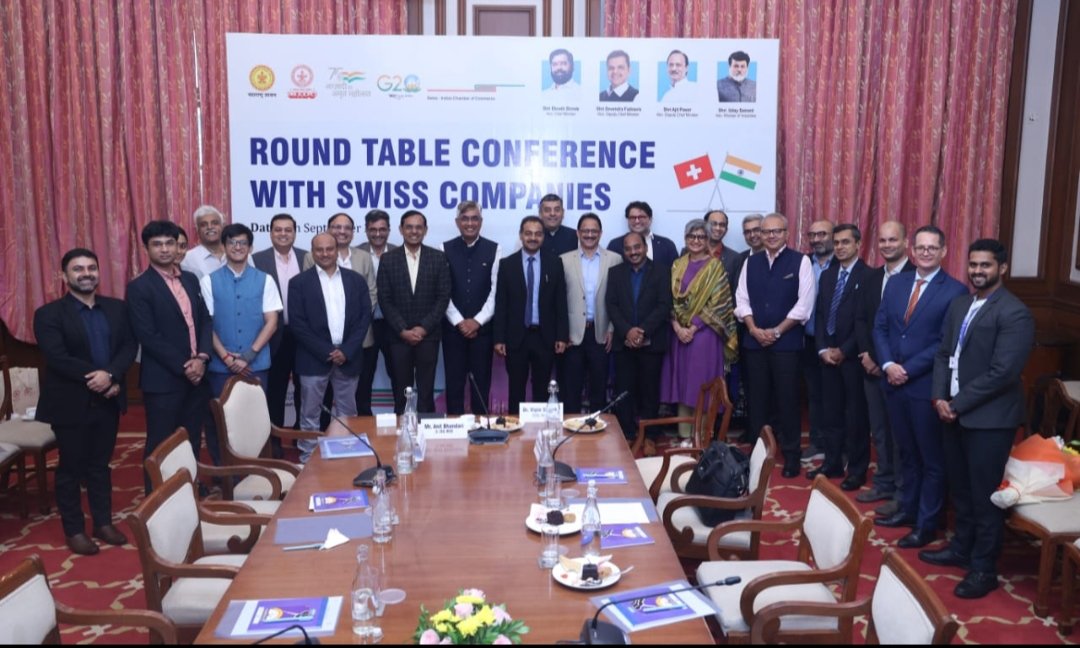SICCI oraganised round table conference for Swiss Companies from Maharashtra in presence of Mr Florin Müller,Head-Swiss Business Hub India; Mr Anil Bhandari, Jt CEO-MIDC & other officials. It aimed at promoting Maharashtra as top investment destination for Swiss Companies #MIDC