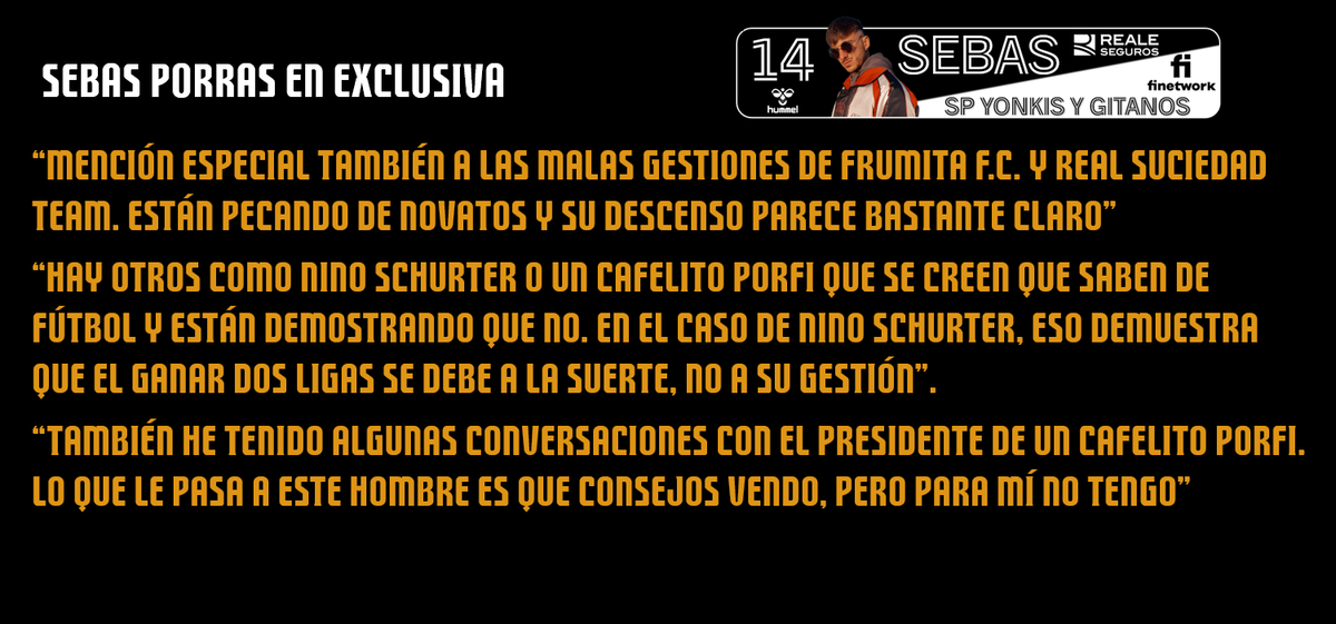fantasyQNLV's tweet photo. Hoy se ha pasado por la redacción para charlar el presidente de SP Yonkis y G., Sebas Porras, para repasar la actualidad y el futuro de su club, aunque también ha aprovechado para lanzar mensajes a otros clubes, en una entrevista que no ha dejado indiferente a nadie https://t.co/UEB78saHOL
