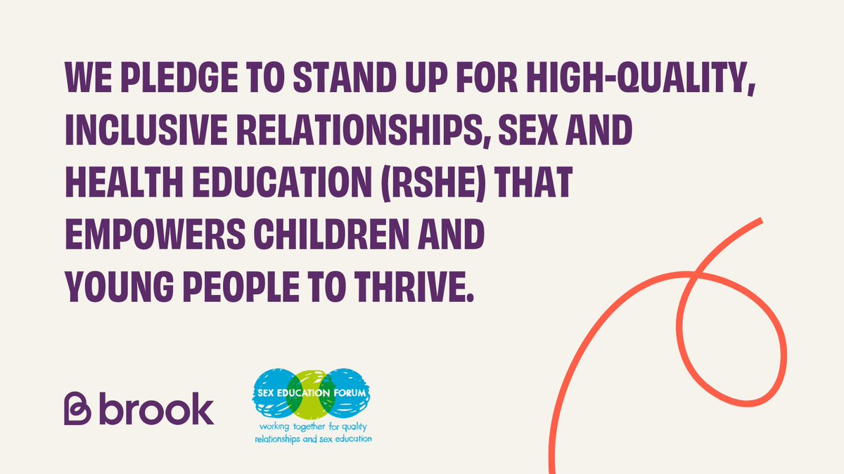 We’re standing up for high-quality, inclusive Relationships, Sex and Health Education that empowers children and young people to thrive. Join over 50 other organisations in signing @BrookCharity and @sex_ed_forum’s #RSHEPledge today! rse.brook.org.uk