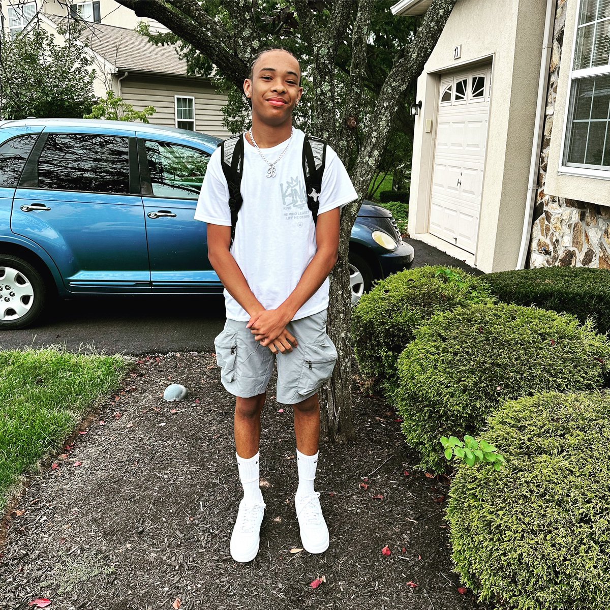 #fox29GoodDay John Stokes first day of school at Penndale. His favorite subject is math and loves playing football 🏈