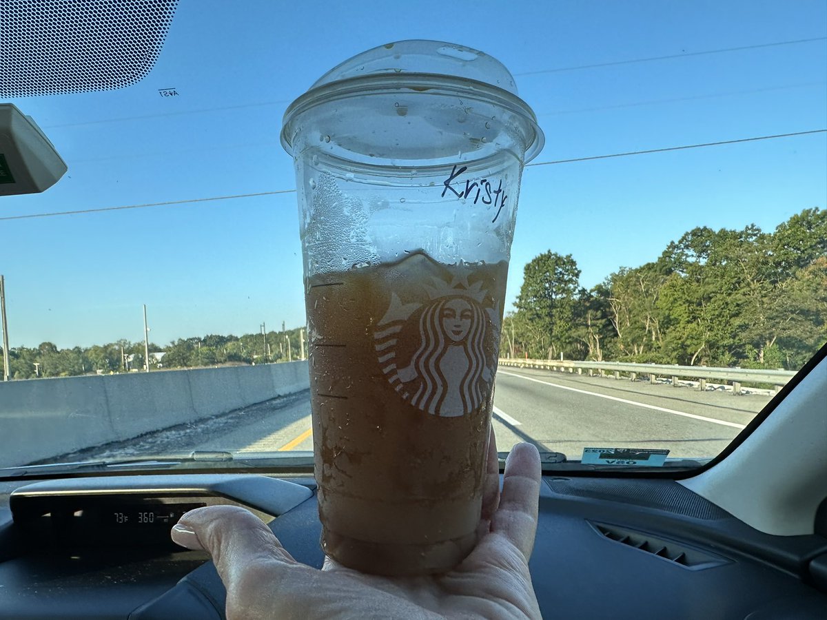 best_ears_ever's tweet photo. Dear @Starbucks This iced coffee with oat milk, no sweetener, is what we imagine sewage water tastes like. Quality control is needed at the PA Turnpike Starbucks cafes. Not a good way to start a road trip. #disappointed https://t.co/SbPWO06ZA4