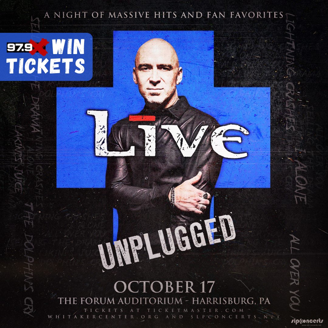 979XROCK's tweet photo. ROCK OUT with Live at the Forum Auditorium on October 17th! 🤘🏼Listen for the cue to call with Duffy this week during the 90s at Noon and be caller X at 1-866-20ROCKS to win a pair of tickets! #90sAtNoon #LiveAtTheForum #WinTickets 🎟 #contest rules https://t.co/AnXdU6CkSl https://t.co/5wxDow3rNF