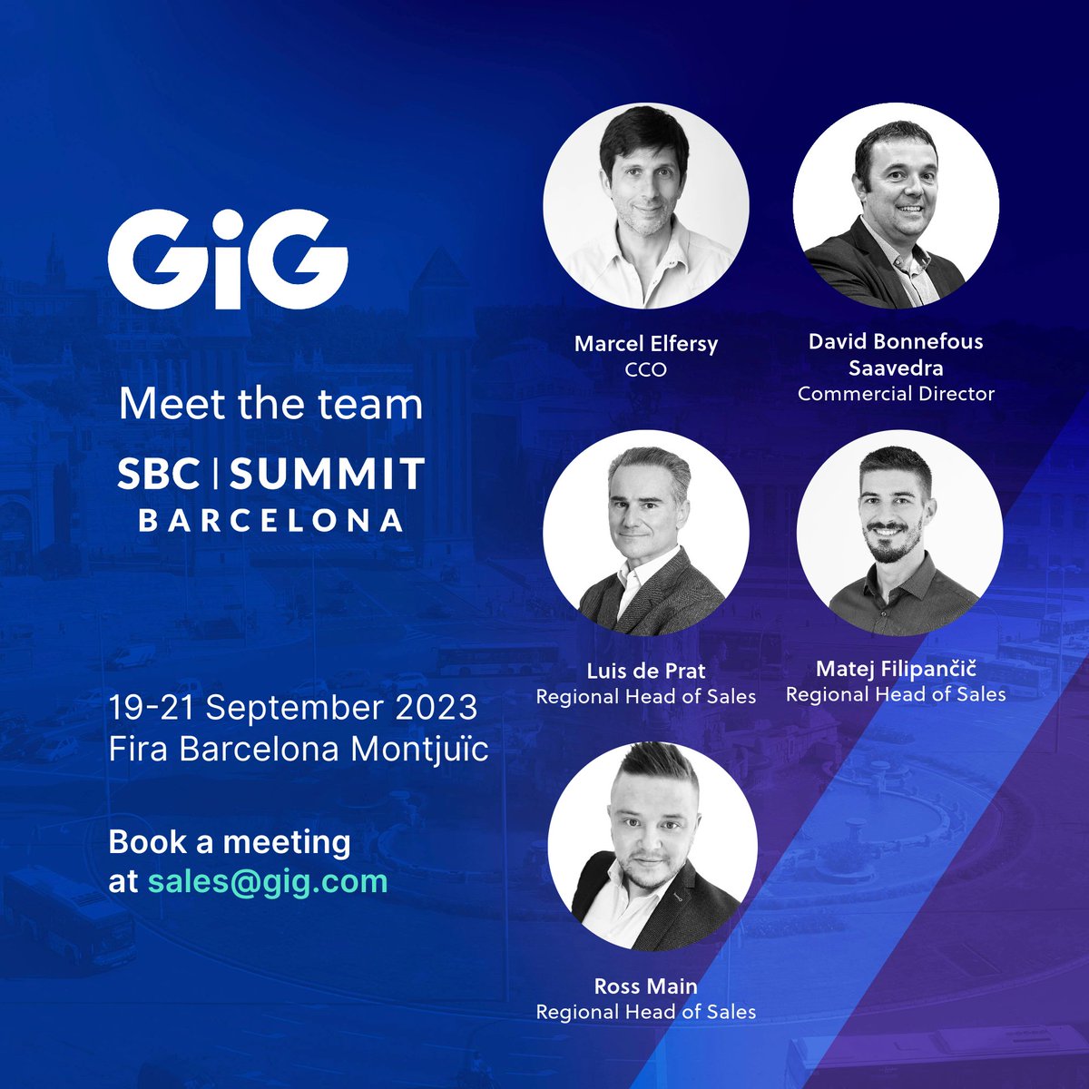 Gaming Innovation group (GiG) (@gig_online) on Twitter photo Join the team at SBC Summit Barcelona!
With one of the industry’s big events fast approaching, we’re looking forward to meeting old friends and potential new partners.
Pre-book a meeting at sales@gig.com and learn more about our bespoke, end-to-end and modular solutions. $GiG Join the team at SBC Summit Barcelona!
With one of the industry’s big events fast approaching, we’re looking forward to meeting old friends and potential new partners.
Pre-book a meeting at sales@gig.com and learn more about our bespoke, end-to-end and modular solutions. $GiG