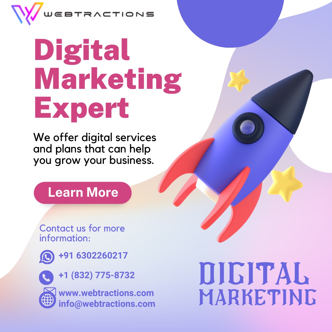 Webtractions1's tweet photo. Digital Marketing Services
We offer digital services and plans that can help you grow your business.
India (What's App) # 0091-6302260217 | US Phone: (832) 775-8732 | Email: info@webtractions.com | Website: https://t.co/Ez6RdyWOUv
#SEO #Digitalmarketing #Searchengineoptimization https://t.co/cLZ91fCfY9