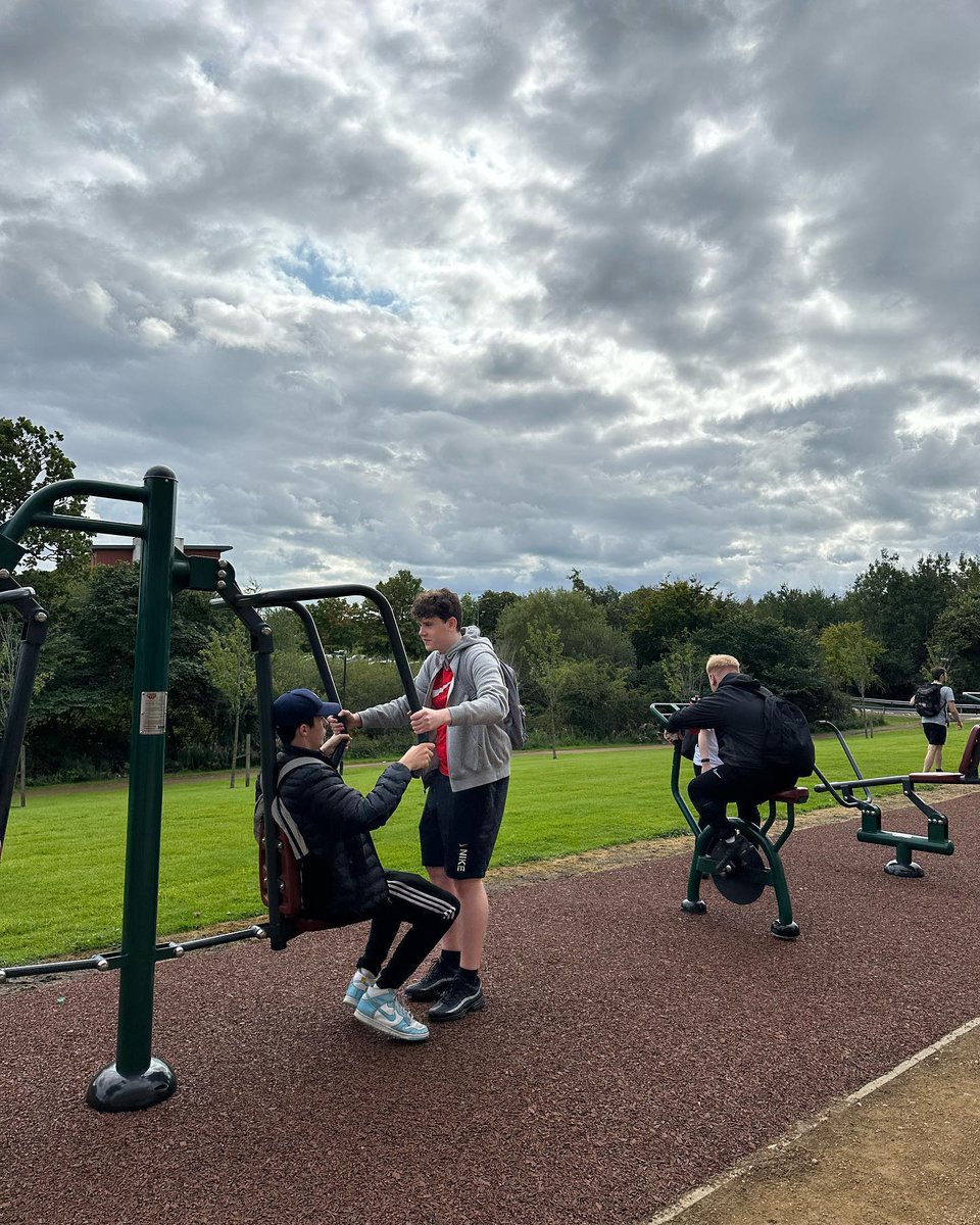 Did you know our campus has a new and improved outdoor gym? 🏋️🤸🏃‍♂️ Some of the students have been trying it out- we think they enjoyed it, especially since it now features some additional machines to help you feel the burn! 💪🔥
