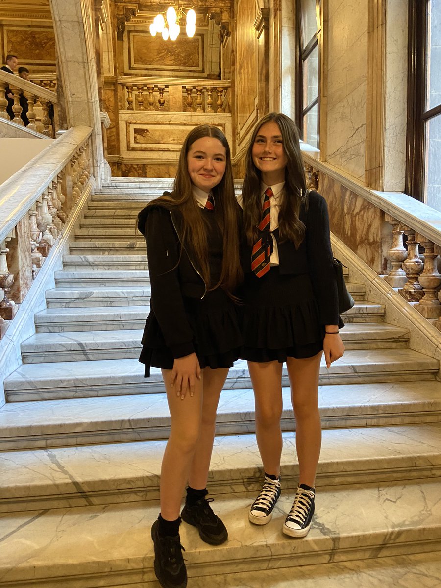 Thank you to Orla and Brooke (S2) for representing the school today at the #GlasgowSchoolsForum! They had a great discussion on outdoor learning and children’s rights! 🌿☀️🍃 #PupilVoice #article12 @EdISGlasgow @St_PaulsRCHS