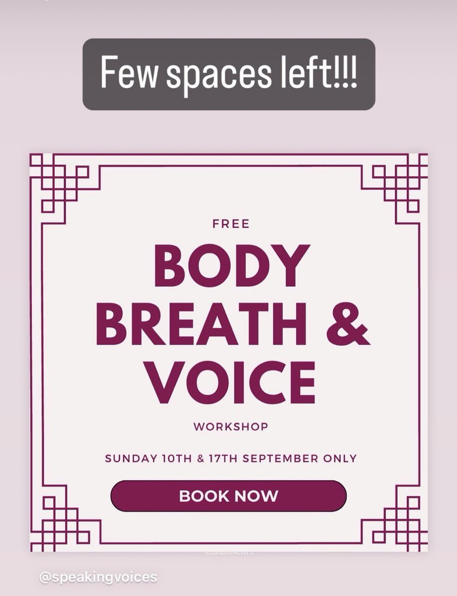 BOOK NOW! 

speakingvoices.com/voice-classes-…