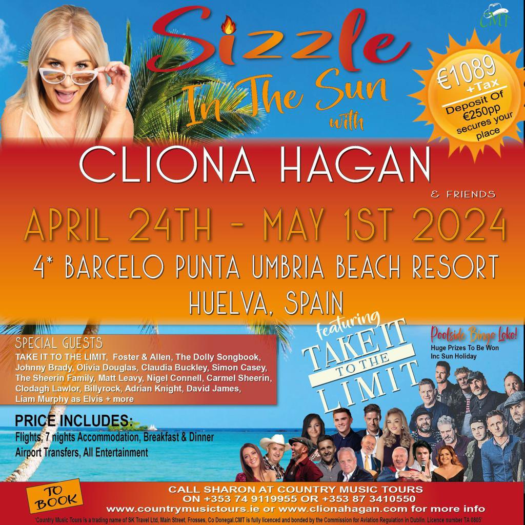 countrymusictours.ie/sizzle-in-the-… ⭐️⭐️⭐️⭐️⭐️⭐️⭐️⭐️⭐️ I’m going are you ????? @ClionaHagan