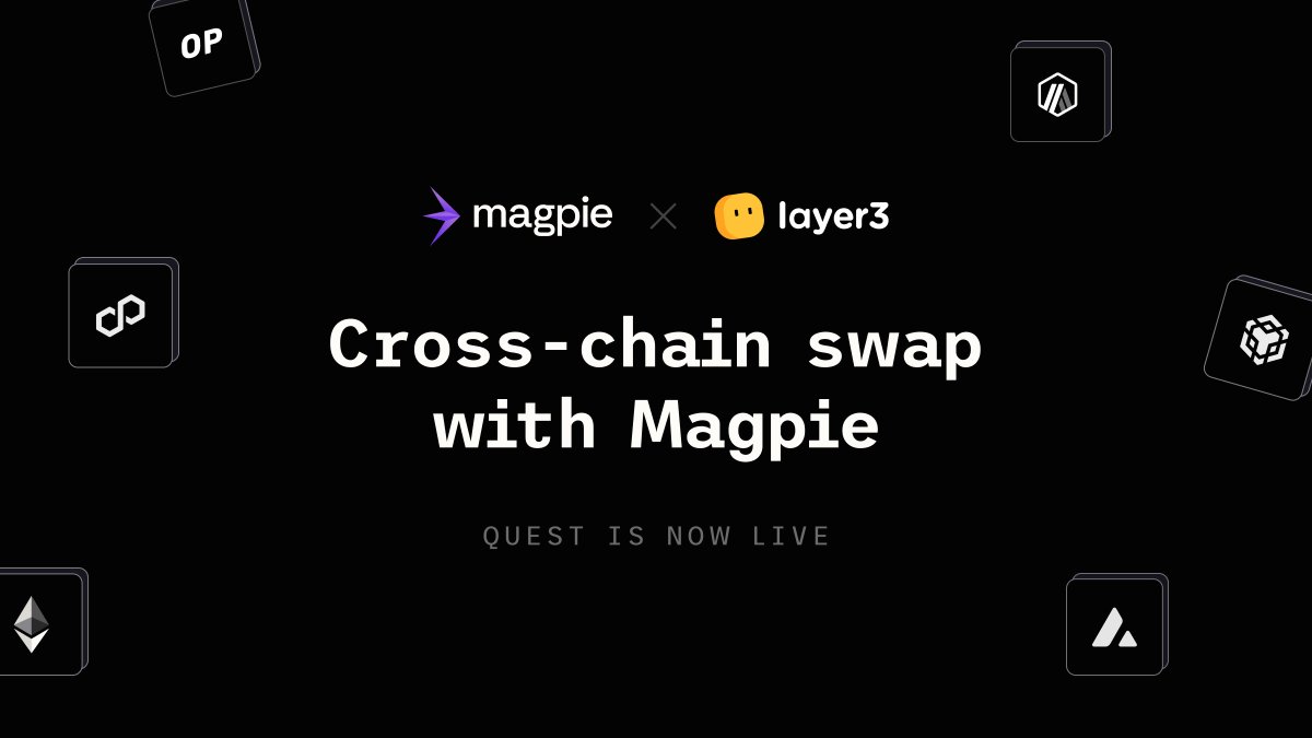 Ready to soar through the DeFi skies while enjoying some crypto-cake? 🍰

We're about to dish out our secret recipe just for you! 😉

Join our first @layer3xyz campaign now: l3.xyz/Magpie