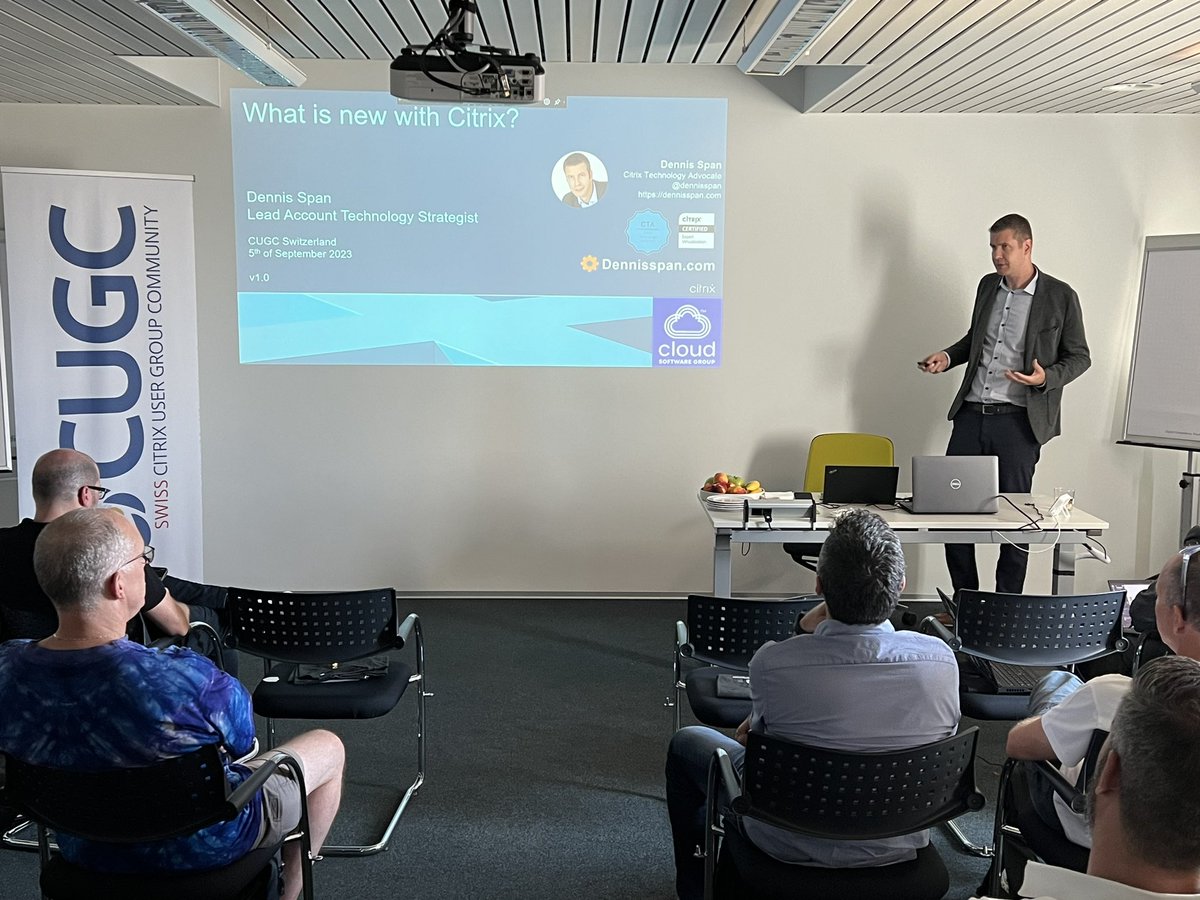 SwissEUC's tweet image. Jetzt @dennisspan an unserem CUGC Meeting in Zürich #cloudsoftwaregroup #citrix #CTPAlumni #WhatsNewWithCitrix