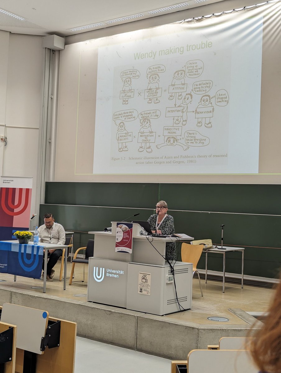 Wendy Stainton Rogers at <a href="/ehps2023/">@EHPS2023</a> discussing critical health psychology and making trouble to bring about change #ehps2023