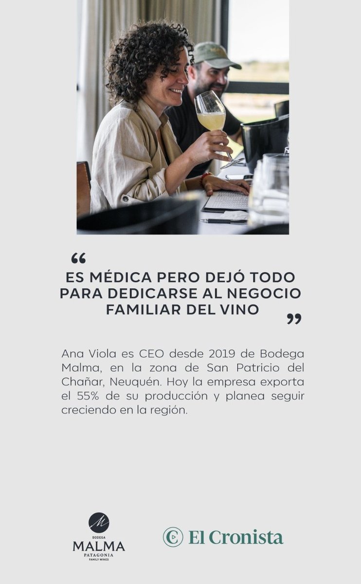 Muchas gracias <a href="/Cronistacom/">El Cronista</a> por compartir la nota!

cronista.com/pyme/garage/es…

#MalmaWines #WomenOfWine #MujeresDelVino #PatagoniaFamilyWines