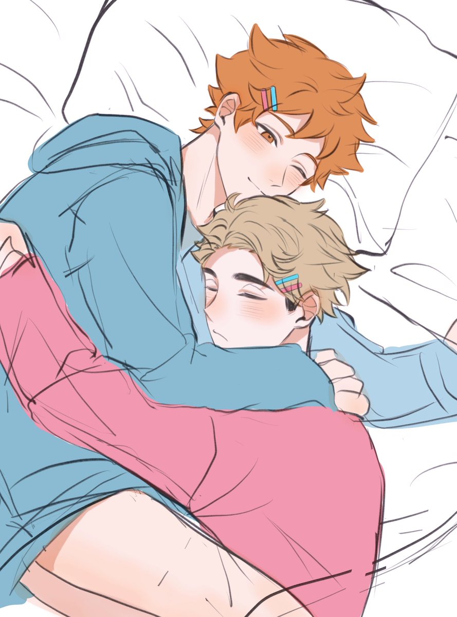 未完成，总算抽了点空可以画画侑日😭还有因为镜像反转了导出之后我才发现侑刘海反了，没事之后成图我给他改回来(