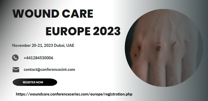 Revolutionizing #WoundManagement: Join Us at the #Conference2023Submit abstract@ woundcare.conferenceseries.com/europe/abstrac……
conferenceseries.com/healthcare-man…
+441284530006  
contact@conferencesint.com #SkinandCosmeticDermatology #WoundHealing #SkinandWoundcare #StemcellsandTissueRegeneration #WoundNursing