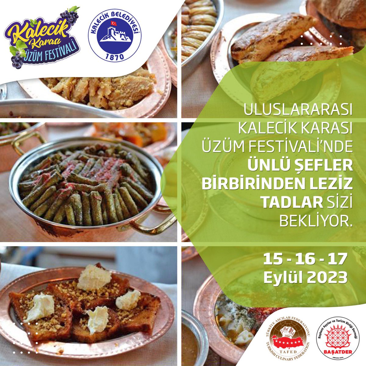 kalecikfestival's tweet photo. 15-16-17 Eylül tarihlerinde gerçekleştireceğimiz 13. Uluslararası Kalecik Karası Üzüm Festivali’nde Tafed ve Başatder bizlerle. 📅🎉📢 https://t.co/1GvLaB0YPL