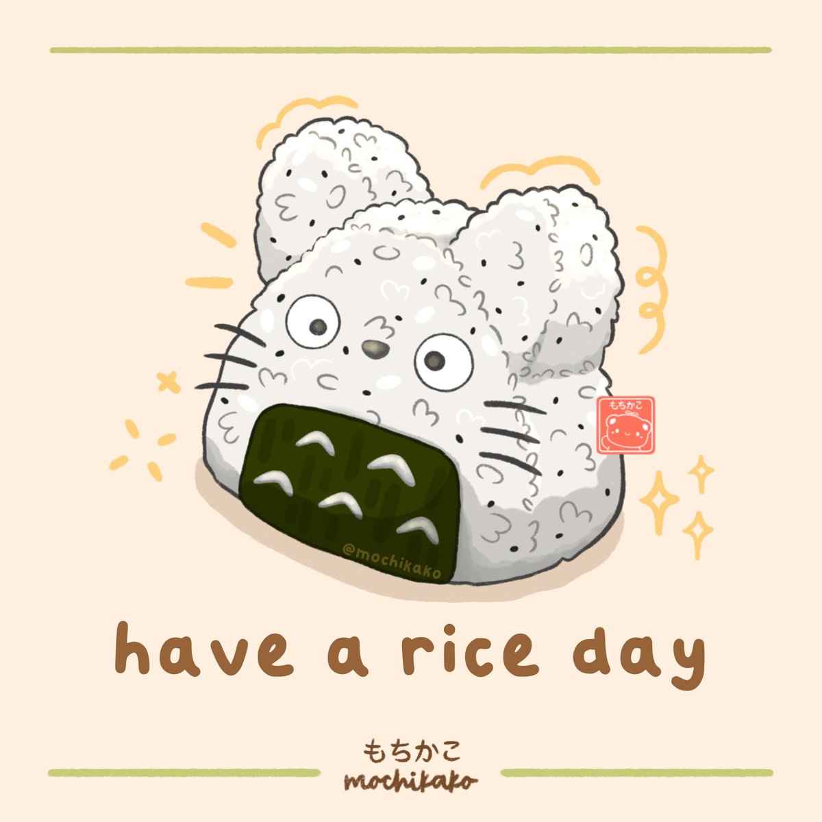 mochikako_'s tweet photo. Hope you have a rice day everyone🥰 https://t.co/MaV7sDOWWD