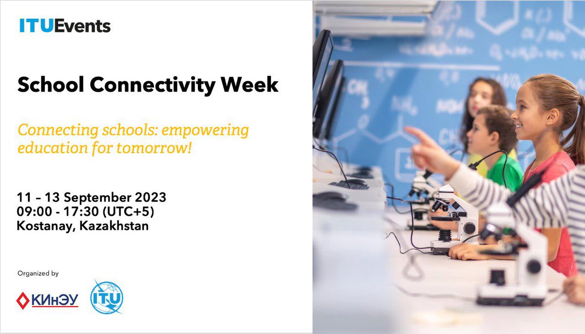 The #BroadbandAccess Week 2023 is just around the corner! Let's discuss the quality of #internetconnectivity in schools, the stability of school computer networks, and cutting-edge advancements in #ICTs for #education. 📚💻

Register now: itu.int/go/D12G 🙌🏻