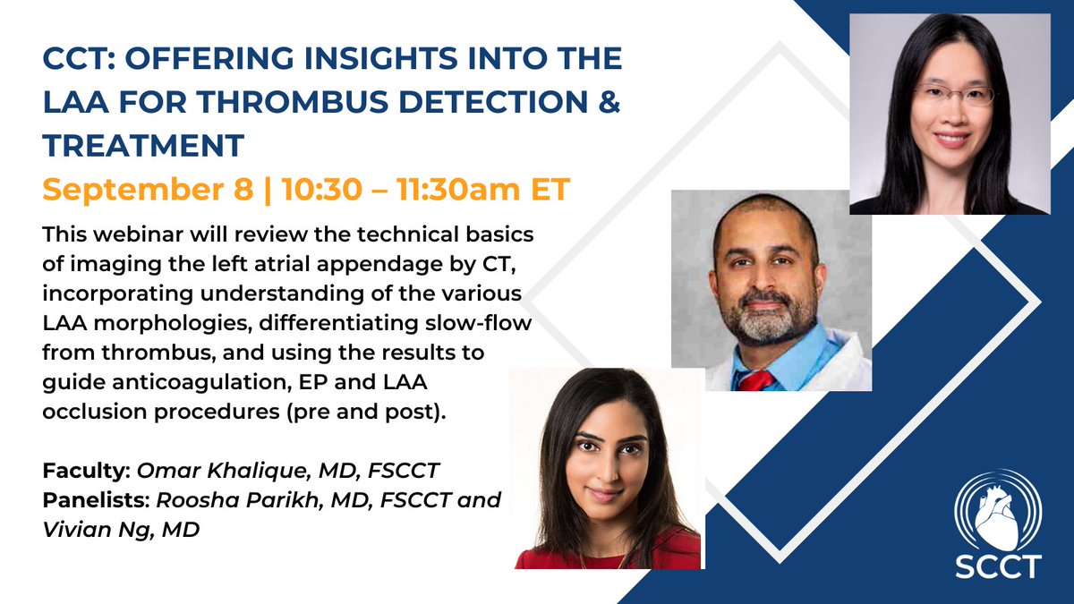 Heart_SCCT (@heart_scct) on Twitter photo Join us Sept 8 for a Knowledge Lab to gain insights into the latest advances in thrombus detection & treatment! Learn how to provide the best care for your patients & advance your professional practice. <a href="/OKhaliqueMD/">Omar Khalique</a> <a href="/rooshaparikh/">Roosha Parikh</a> <a href="/DrVivianNg/">Vivian Ng</a>
ow.ly/mogE50PGwcJ Join us Sept 8 for a Knowledge Lab to gain insights into the latest advances in thrombus detection & treatment! Learn how to provide the best care for your patients & advance your professional practice. <a href="/OKhaliqueMD/">Omar Khalique</a> <a href="/rooshaparikh/">Roosha Parikh</a> <a href="/DrVivianNg/">Vivian Ng</a>
ow.ly/mogE50PGwcJ