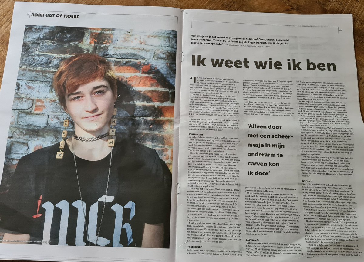 GMtekst's tweet photo. Voor @StraatnieuwsZH interviewde ik de non-binaire Noah over jezelf vinden. Fleur Beerthuis maakte de foto. #Straatnieuws #Inclusivity https://t.co/3xQiv7A8Q7