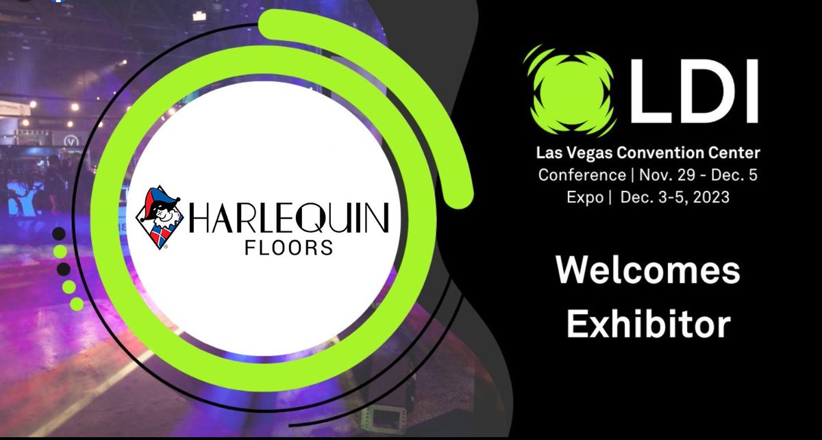 We're pleased to welcome @HarlequinFloors as an Exhibitor for #LDI2023! Use code FREEEXPO for a free Expo Pass at registration! Register here - bit.ly/LDIExhibitor