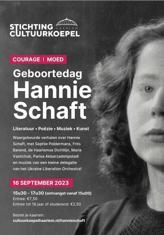 Evenement Hannie Schaft 16 september 15.30-17.30 + signeren
#desnoodsmetwapens #vrouwengewapendverzet #zussenoversteegen #vrouwenverzet #truusoversteegen #freddieoversteegen #hannieschaft #bestseller #moed #courage #cultuurkoepelhaarlem  <a href="/Boekerij/">Boekerij</a>
